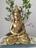 Estátua Buda Tibetano Hindu Sidarta Meditação Dourado Decoração