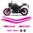 Faixas Yamaha Mt-03 2019/2020 Adesivo Rosa/pink Refletivo