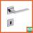 Fechadura para Porta de Quarto Interna STILO Roseta 408027 Aço Escovado 55mm Arouca