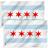 Flag Anley City of Chicago, poliéster de 3 x 5 pés, pacote com 2