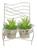 Floreira Decorativa Dupla Jardim Suporte Vaso Metal 35 X 25