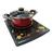 Fogão Cooktop Indução Boma 2200W + Panela Fundo Triplo 220V