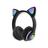 Fone de ouvido headphone Bluetooth com luz de LED RGB de gatinho ou orelha de gato