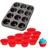 Forma Antiaderente Para Cupcake 12 Formas Silicone 35X26X3Cm