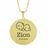 Gargantilha Pingente Redondo Personalizado Nome Zion Banhado Ouro 18K - 999005487