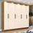 Guarda Roupa Casal 8 Portas 4 Gavetas Malibu Casa 812 Nature Com Off White