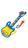 Guitarra Infantil c/ Microfone E Som Azul - Dm Toys 5379