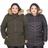 Jaqueta Parka Feminina Dupla Face Nylon Plus Size Com Capuz 