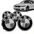 Jogo 4 Calota Centro Roda Original BMW M3 2019+ Emblema Preto