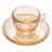 Jogo De 4 Xicaras Café Cristal Com Pires Âmbar Pearl 80ml