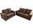 Jogo de sofa 2 e 3 lugares Marrom