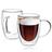 Jogo de Xícara de Café Vidro Duplo 350ml Kit 2 Unidades Caneca