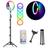 Kit 10 Polegada Colorido Ringlight Rgb Led Anel Luz 26 Cm