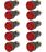 Kit 10 sinaleiro led ad22 22mm 220v vermelho stark