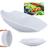 Kit 10 Travessas para Buffet Salada 46cm Oval Curva Funda para Restaurante Profissional Melamina Branca  Bestfer 