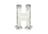 Kit 10 Und. Coluna Torre Inox Guarda Corpo Pinça Sacada Piscina P/ Vidro Polido, Base Quadrada