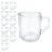 Kit 12 Canecas De Vidro Lisa Praticasa Transparente 250ml