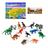 Kit 12 Dinossauros Animais Emborrachados + Tapete Toy King Jurassic - Brinquedo Banho Piscina Praia