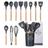 Kit 12 Utensilios De Cozinha Preto Em Silicone Antiaderente