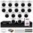 Kit 16 Câmeras Intelbras VHD 1120 Dome G7 HD 720p, Lente 2.8mm, Visão Noturna 20m + DVR Intelbras MHDX 1316 Full HD 16 Canais Multi HD + HD 1TB