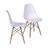 Kit 2 Cadeiras Boxbit Dkr Eames Base Em Madeira Branca