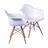 Kit 2 Cadeiras Boxbit Dkr Eames Base Em Madeira Branca