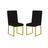 Kit 2 Cadeiras Estofadas Base de Ferro Para Mesa De Jantar