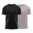 Kit 2 Camisetas Dry Fit Uv Masculina Blusa Camisa Fitness Academia Basica Lisa Preto/Branco