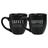 Kit 2 Canecas Preta Manhattan 300ml Porcelana Café Chá Bebidas