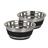 Kit 2 Comedouro e Bebedouro P para Cachorro Com Lousa Durapet Bowl em Aço Inox