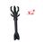 Kit 2 Garras Terror Halloween Garra Mal Fantasia Preta 49cm