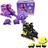 Kit 2 Patins Infantil Inline c/ 2 Kit Proteção Preto e Roxo Unitoys