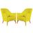 Kit 2 Poltronas Decorativa Orion Sued Amarelo Aradecor