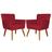 Kit 2 Poltronas Decorativas Onix Vermelho - Malta Decor