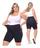 Kit 2 shorts academia plus size feminino