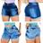 Kit 2 Shorts Jeans Feminino Empina Bumbum Cintura Alta Premium