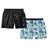 Kit 2 Shorts Resina Bermuda Tactel Liso e Estampado Masculino Mauricinho