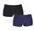 Kit 2 sungas Boxer  Masculina Preto + Marinho