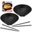 Kit 2 Tigelas Ondulada 820 Ml 19 Cm + 2 Pares de Hashi Restaurante Japones Kanpai Melamina