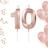 Kit 2 Velas De Aniversario Numero Rose Gold Idades Diversas