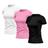 Kit 3 Camisetas Feminina Dry Fit Básica Lisa Proteção Solar UV Térmica Blusa Academia Esporte Camisa