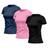 Kit 3 Camisetas Feminina Dry Fit Básica Lisa Proteção Solar UV Térmica Blusa Academia Esporte Camisa