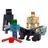 Kit 3 Cartela Minecraft Dragão 15 Bonecos + 3 Bloco Zombie