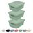 Kit 3 Cestos Caixa Organizadora c/ Tampa 28x19 5L Gaveta Armário Organização de Casa Lavanderia