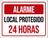 Kit 3 Placas Atenção Alarme Local Protegido 24 Horas