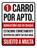 Kit 3 Placas Carro Apto Crachá Estacione 36X46