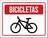 Kit 3 Placas Vermelha Bicicletas 36X46