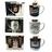 Kit 3Un Caneca Xícara Porcelana Preto Branco 300ml Tu És Orgulho Café Time Corinthians Oficial