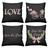 Kit 4 Almofadas Decorativas Cheias 40x40cm Love Black