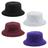 Kit 4 Bucket Hat Liso Unissex Preto, Branco, Bordo E Roxo